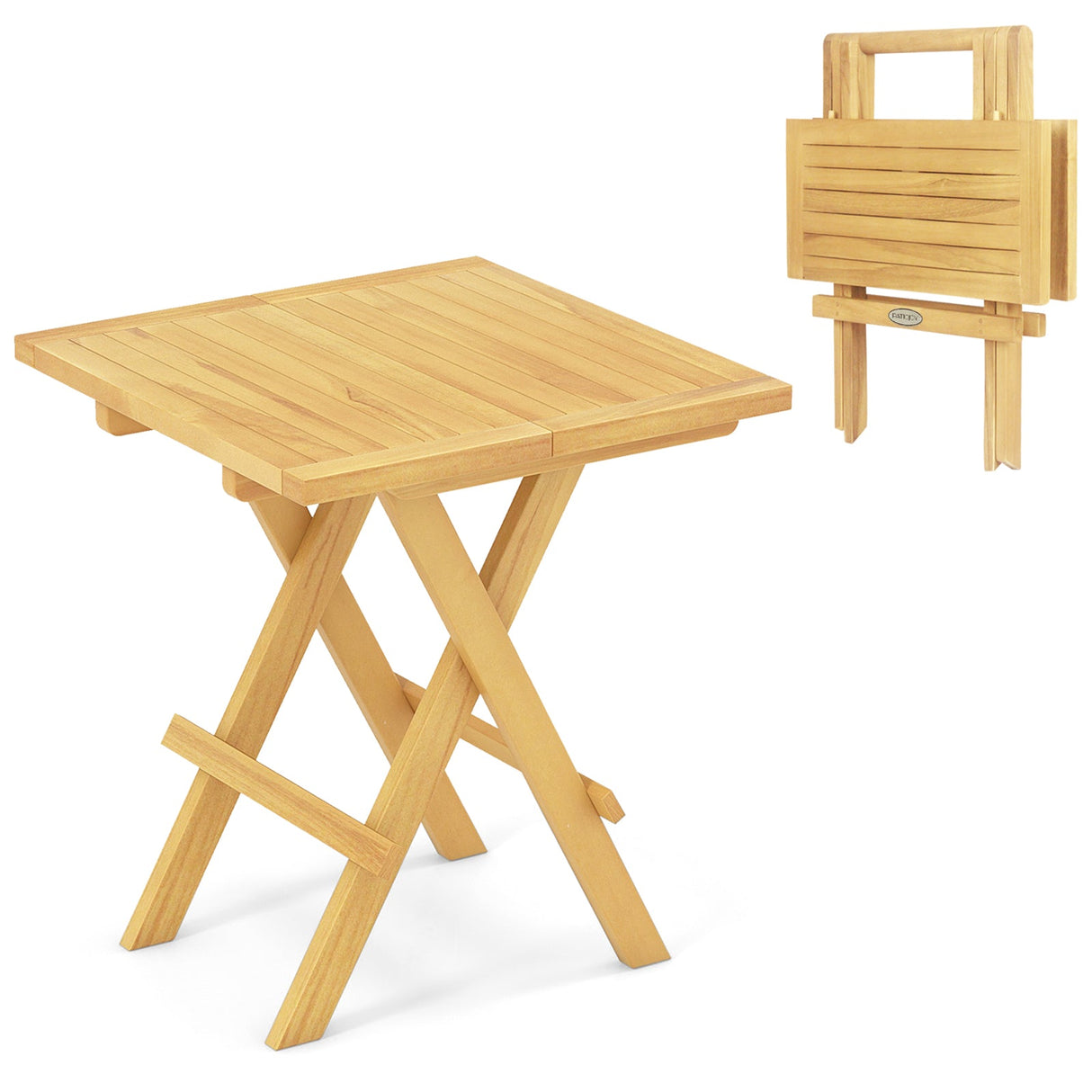 Teak Wood Square Side Table