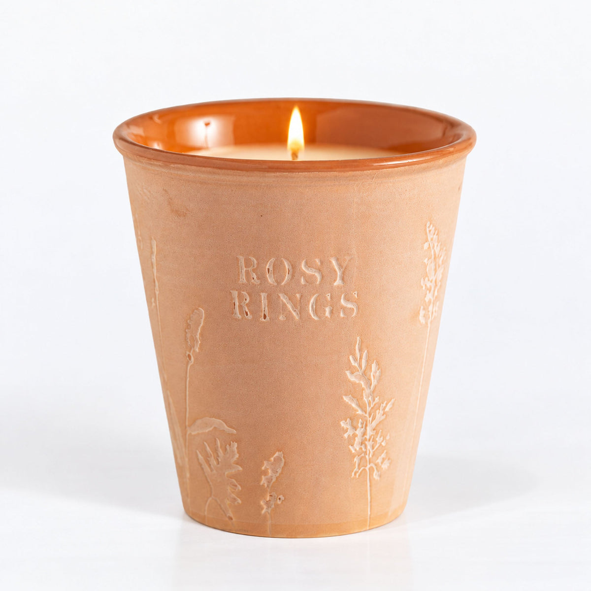 Basil Orange Garden Pot Candle + Plantable Seed Paper Dust Covers