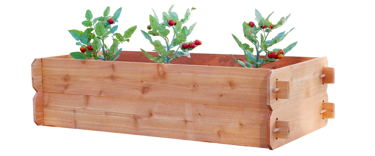 Cedar Raised Double Deep Garden Bed