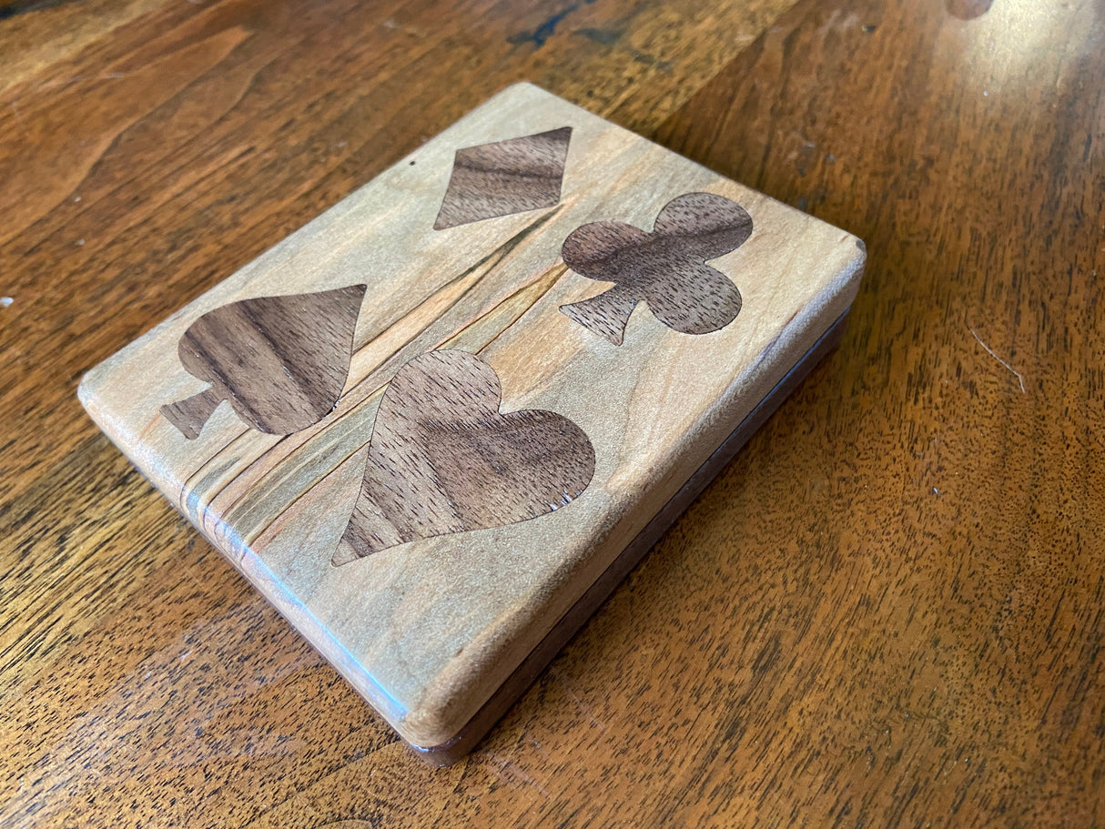 Handcrafted Wooden Playing Card Box