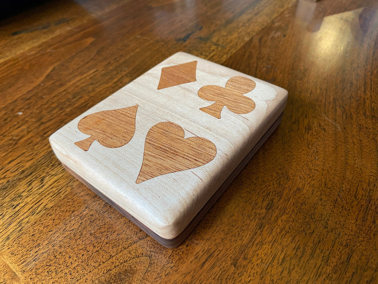 Handcrafted Wooden Playing Card Box