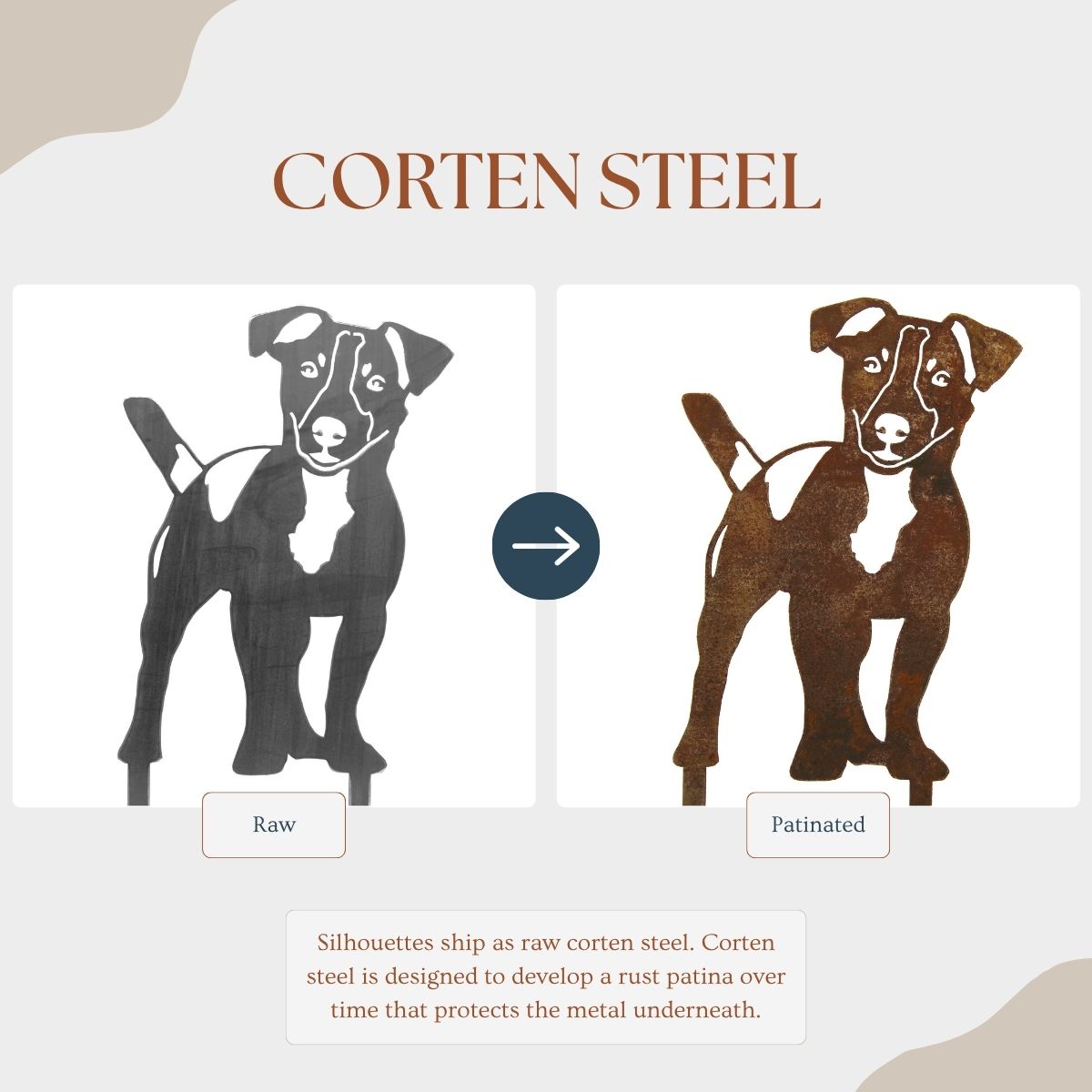 Jack Russell Terrier Garden Stake