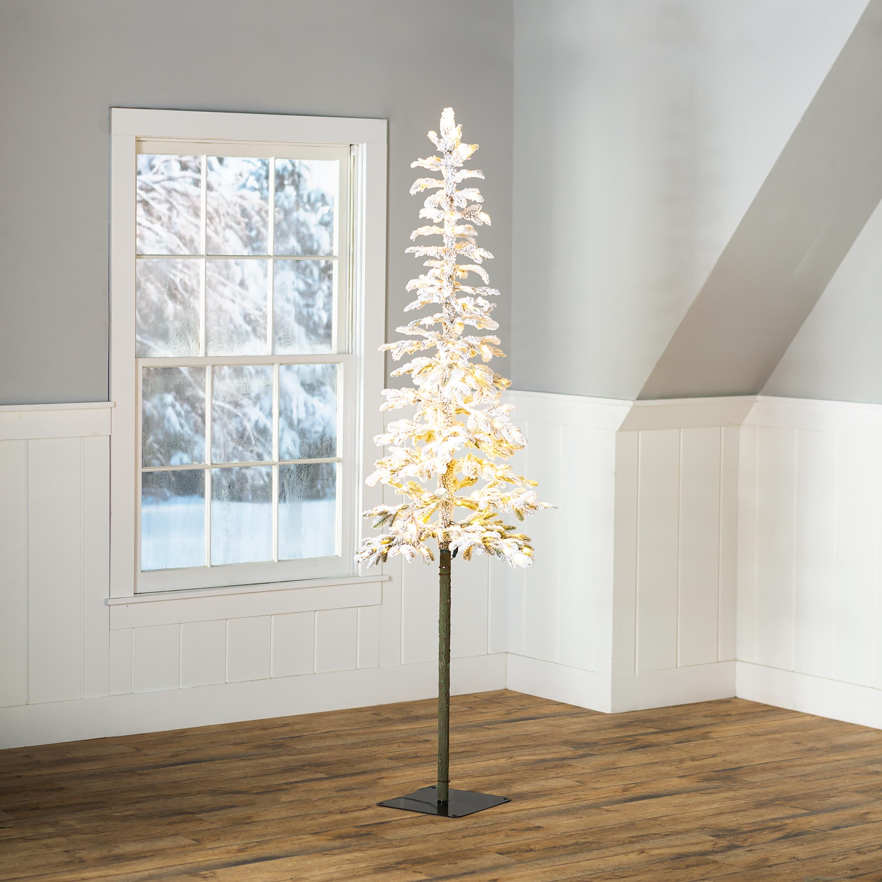 no.0350  イソバナ珊瑚とフロストツリー 7' Monte Rosa Flocked Alpine Fir Christmas Tree with 200 Warm