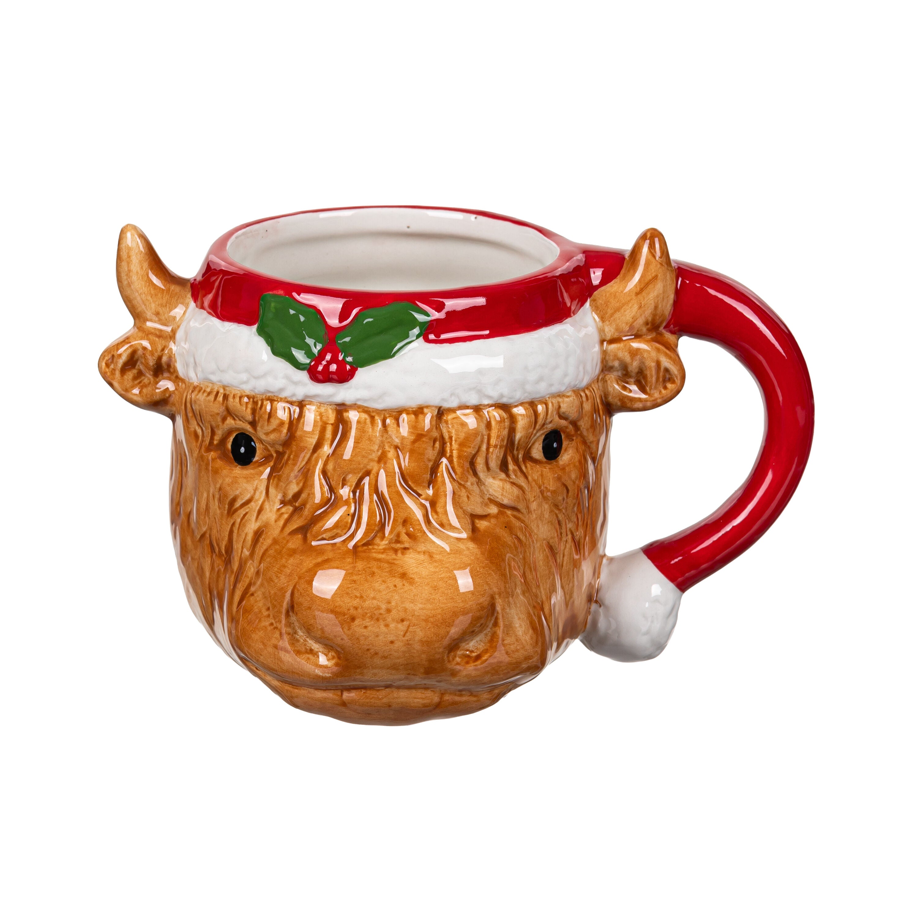 Holly Homestead Farm Highland Cow Coffee Cup Ceramic Sculpted