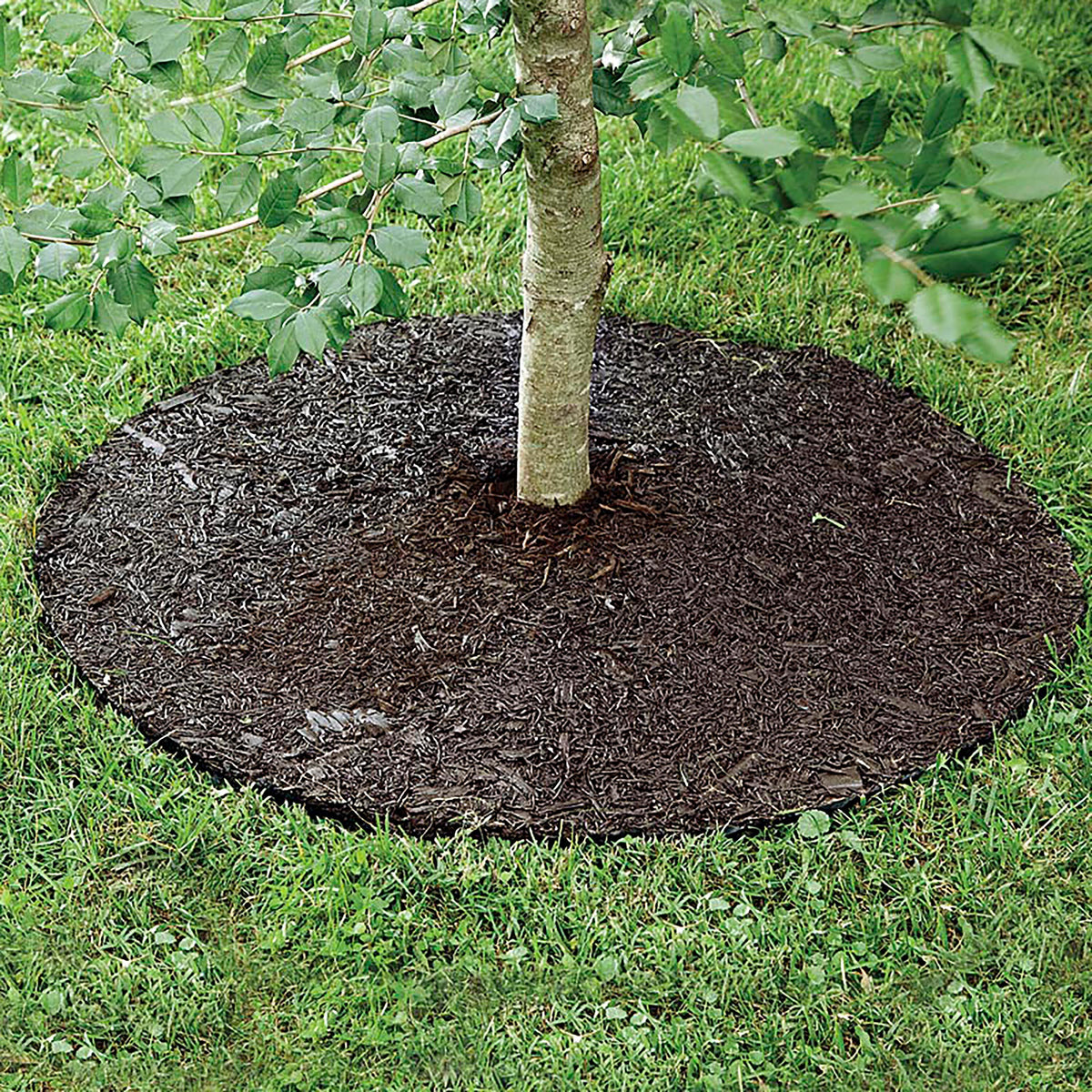 rubber mulch tree ring lowes Permanent Mulch Recycled Rubber Tree Ring, 24" dia
