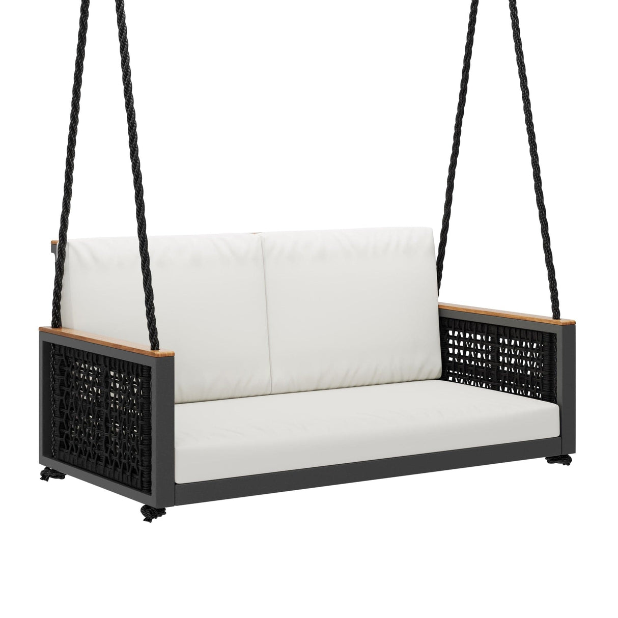 East Green Linden Porch Swing With Cushions