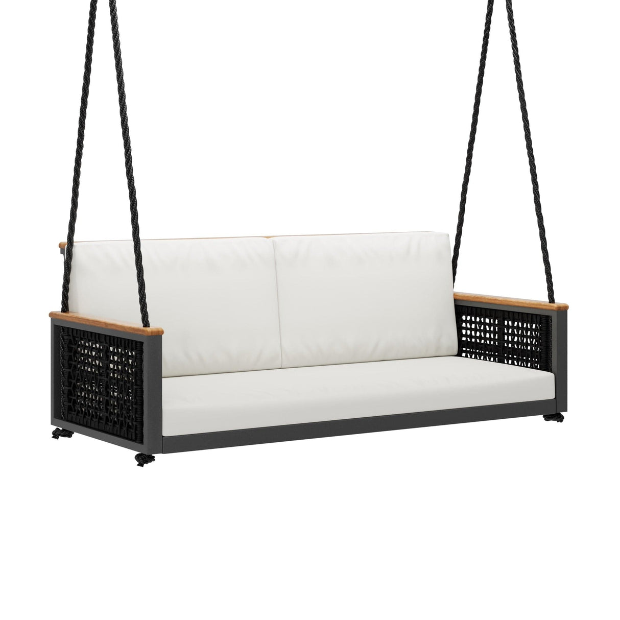 East Green Linden Porch Swing With Cushions