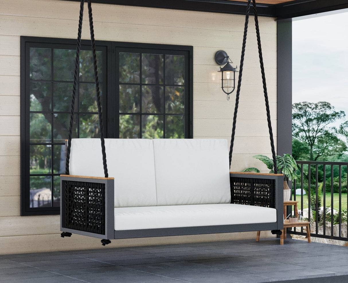 East Green Linden Porch Swing With Cushions