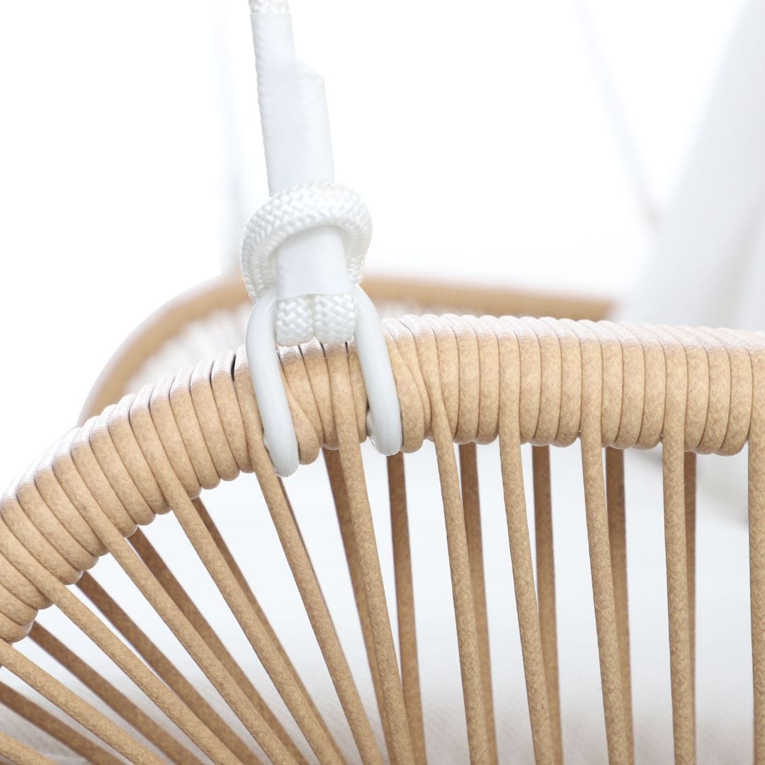 East Green Lucca Wicker Porch Swing with Cushions