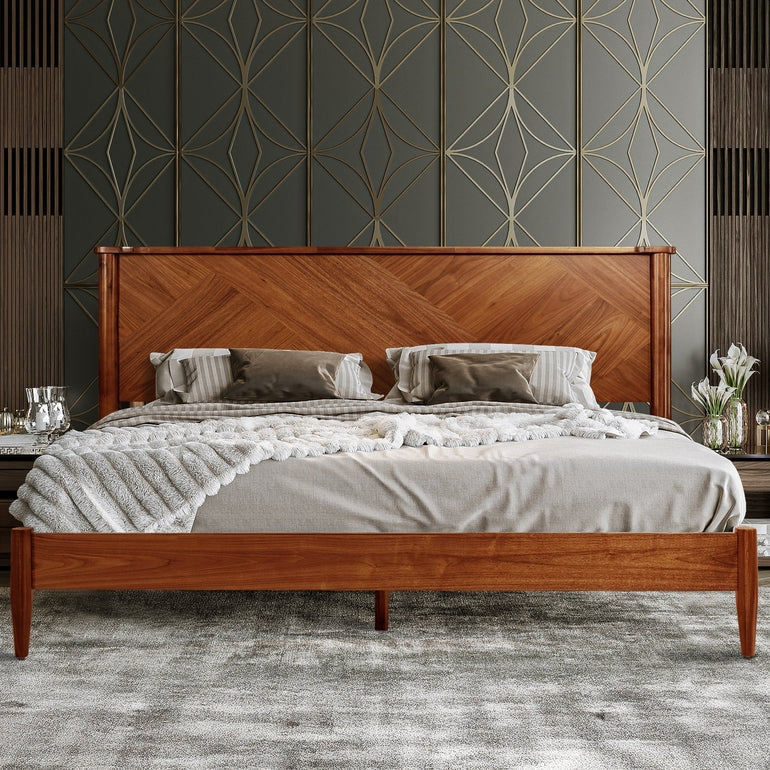 Rorns Panthera Platform Bed Frame With Headboard