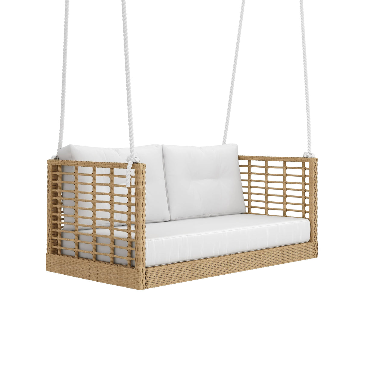 East Green Millie Love Seat Porch Swing with Cushions