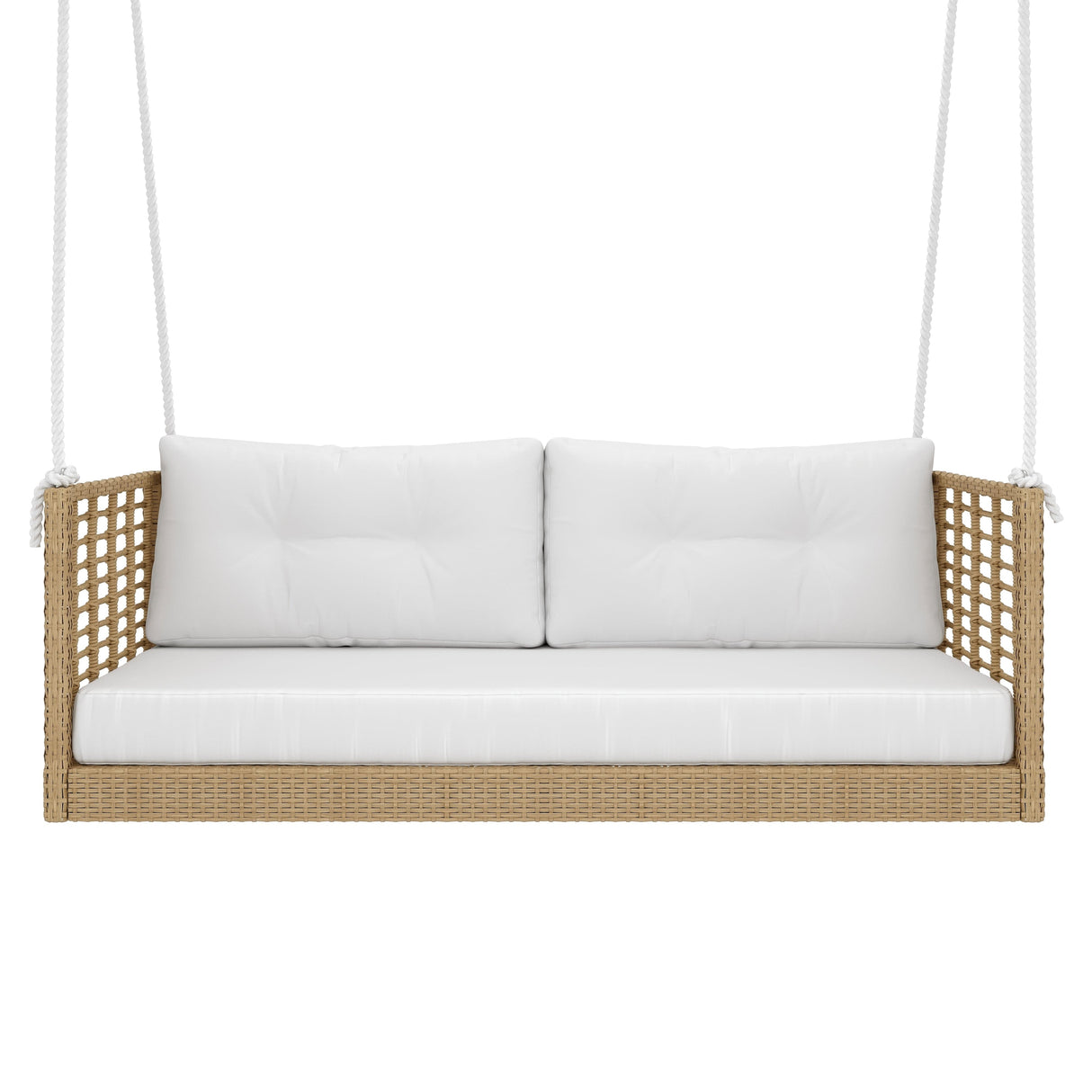 East Green Millie Love Seat Porch Swing with Cushions