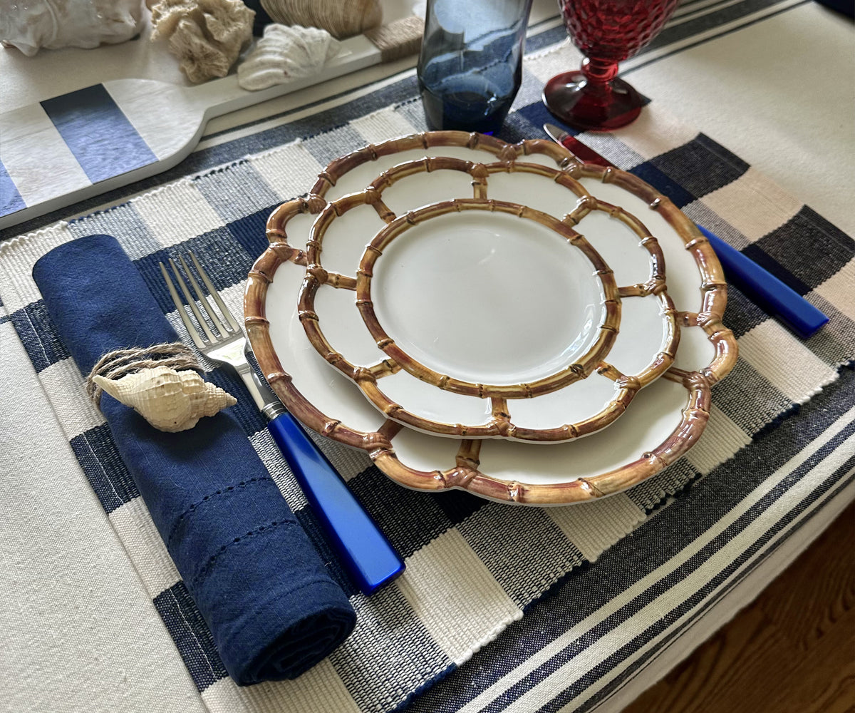 Blue Plaid Cloth Placemats