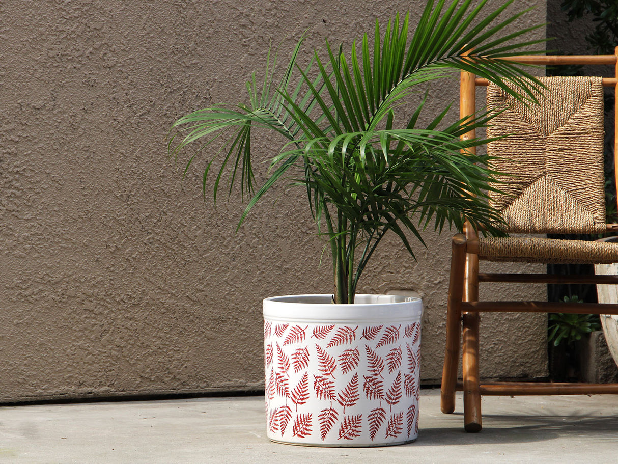 Ceramic Fern Patterned Planters
