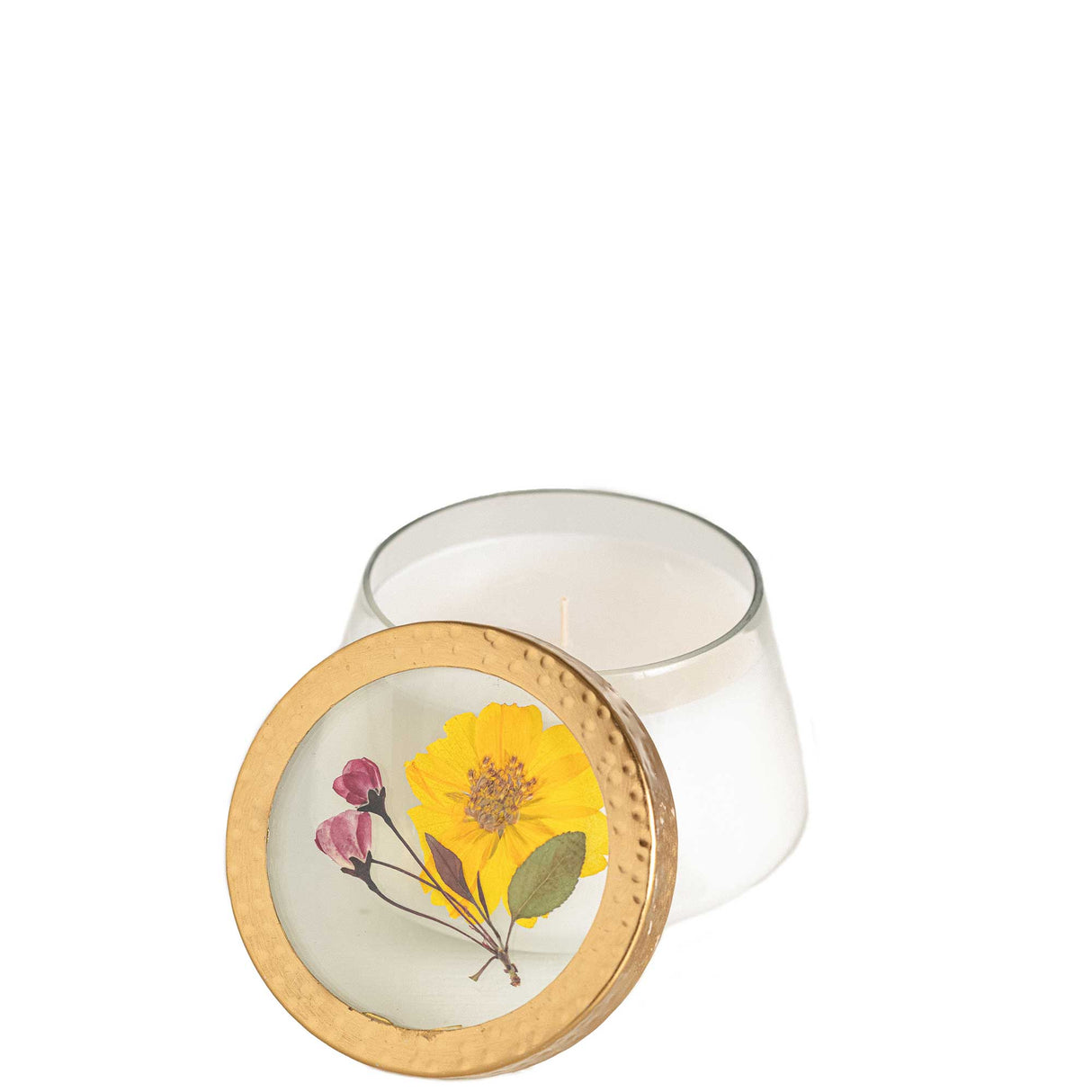 Accent Pressed Floral Candle - Lemon Blossom