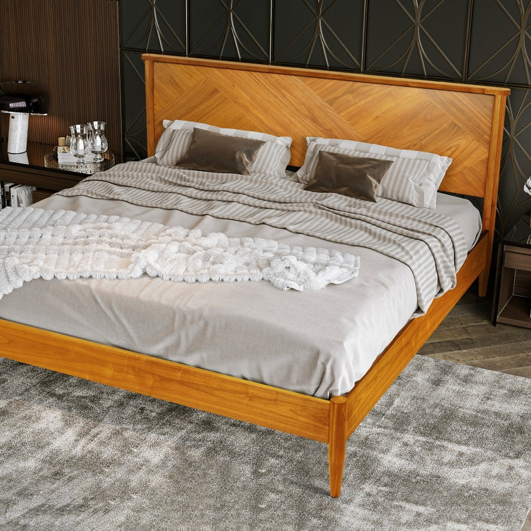 Rorns Panthera Platform Bed Frame With Headboard