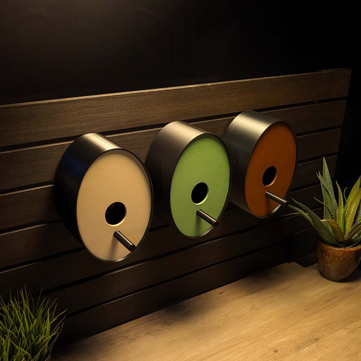 Ellipse Earth Tones Modern Birdhouse