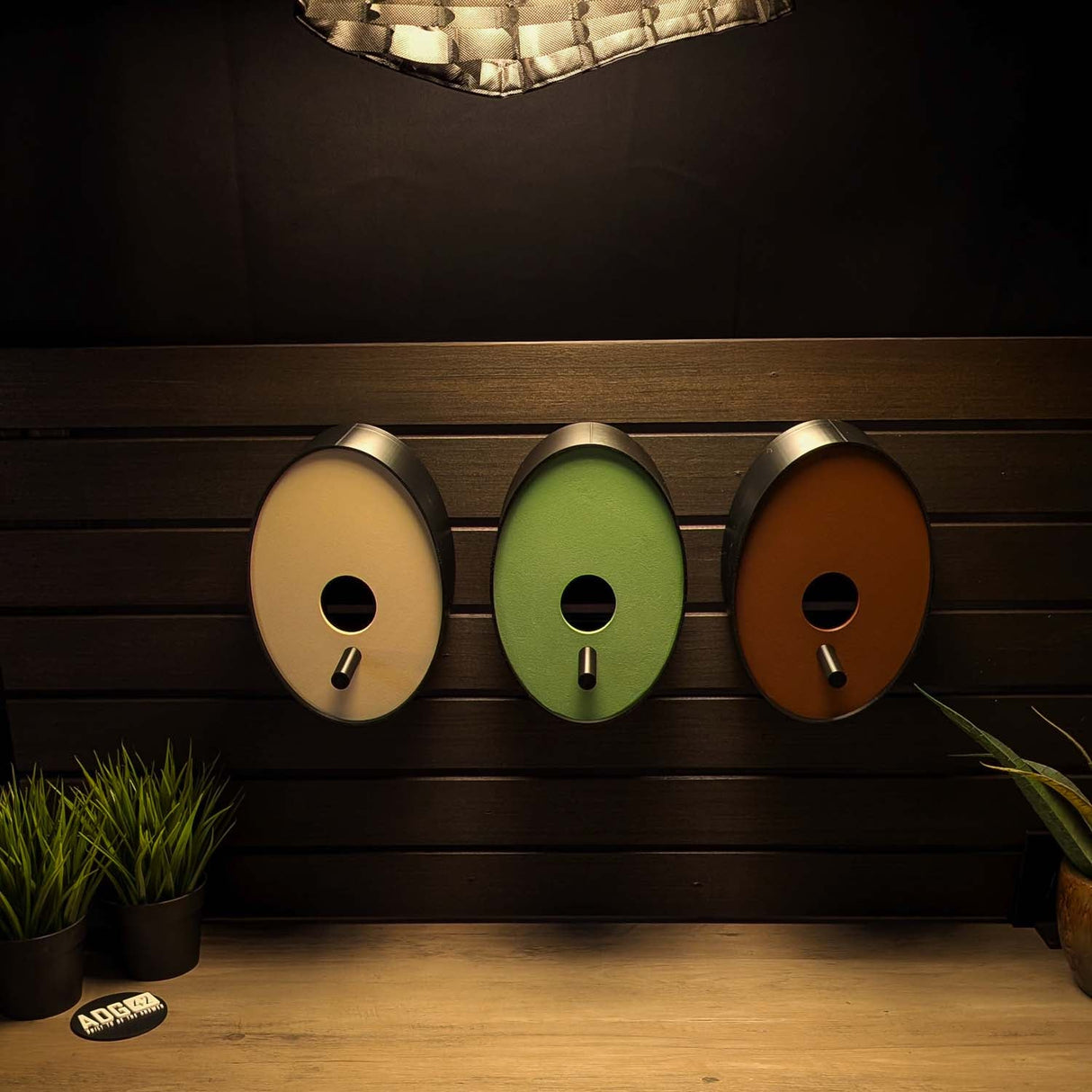 Ellipse Earth Tones Modern Birdhouse