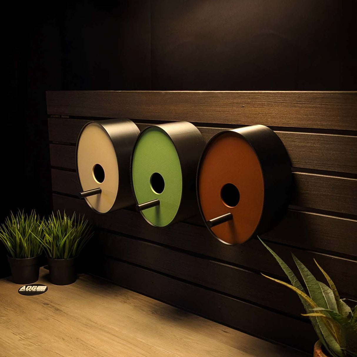 Ellipse Earth Tones Modern Birdhouse