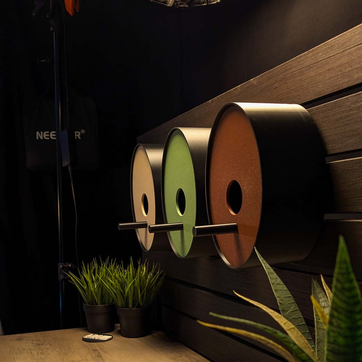 Ellipse Earth Tones Modern Birdhouse