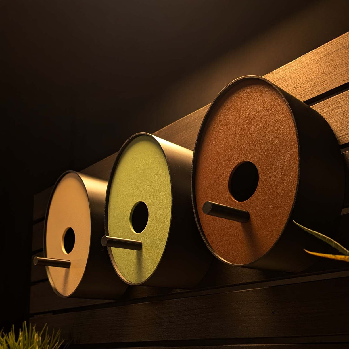 Ellipse Earth Tones Modern Birdhouse