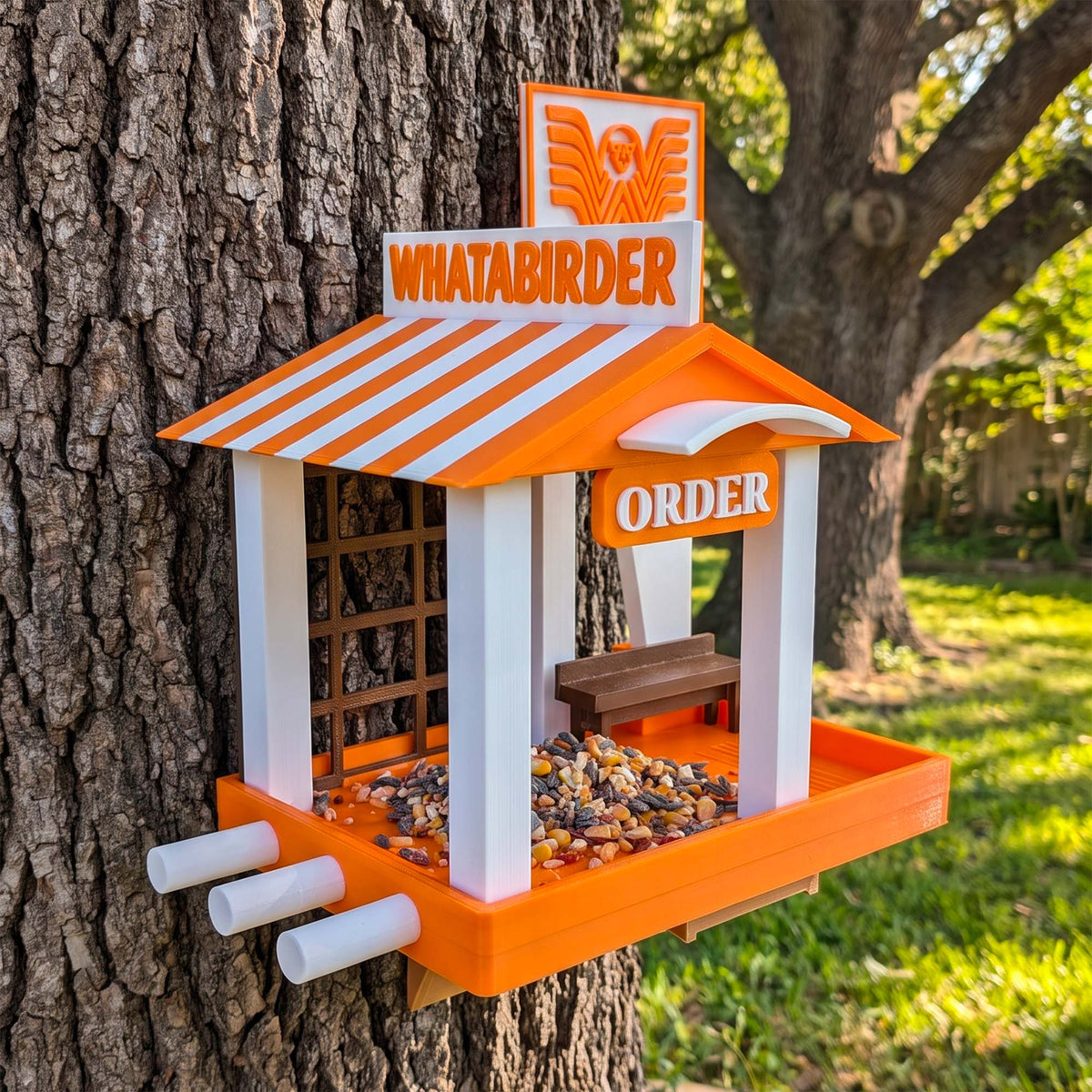 ADG42 The Whatabirder Parody Bird Feeder | Classic or Cafe Style