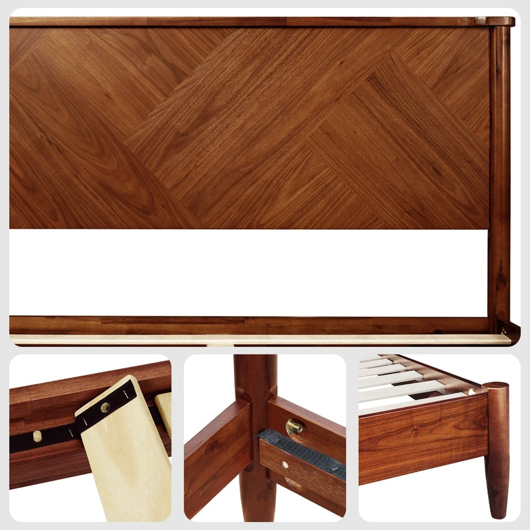 Rorns Panthera Platform Bed Frame With Headboard