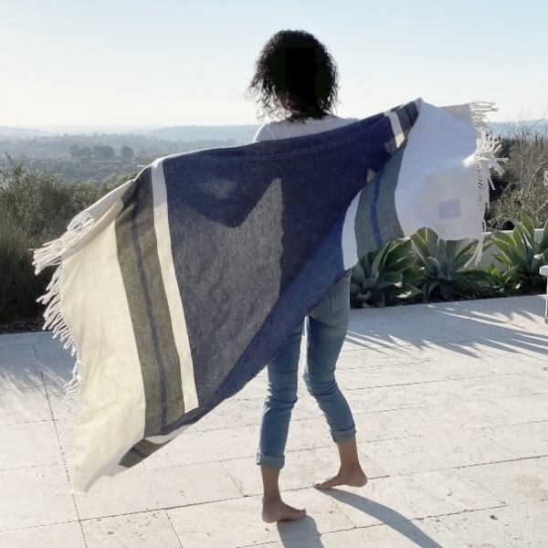 Peace Mother Earth Lambswool Blanket, 48” x 72”