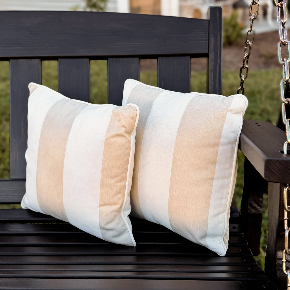 East Green Square Outdoor Accent Pillow