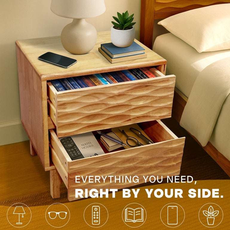 Elara 2 Drawer Nightstand