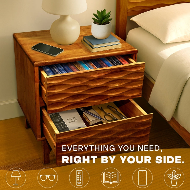 Elara 2 Drawer Nightstand