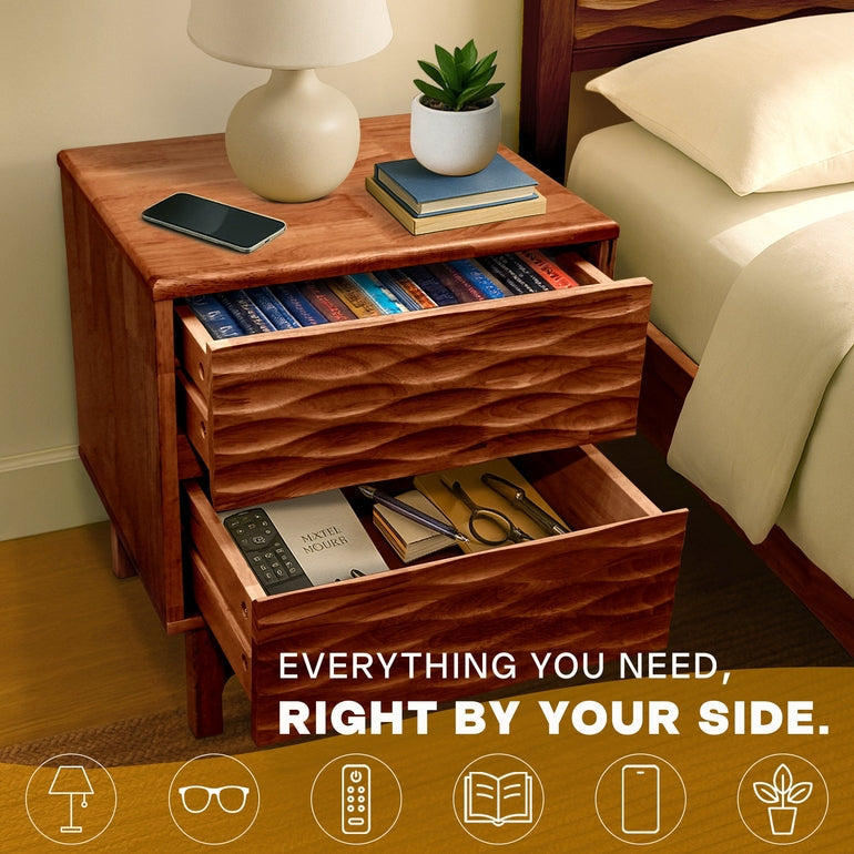 Elara 2 Drawer Nightstand