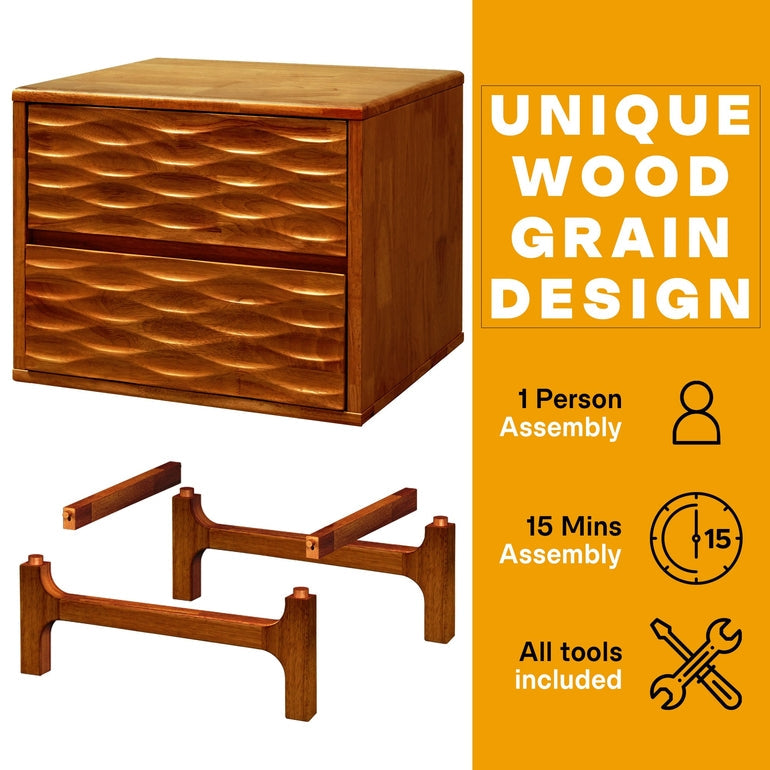 Elara 2 Drawer Nightstand