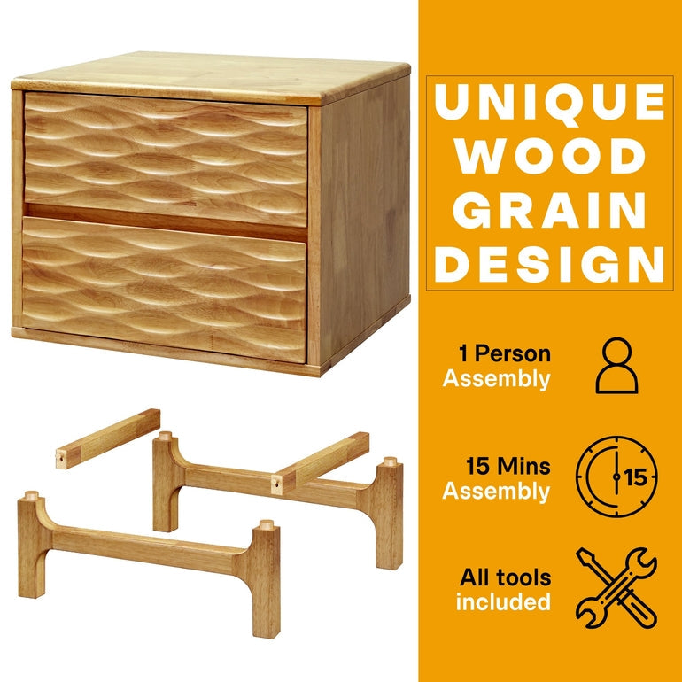 Elara 2 Drawer Nightstand