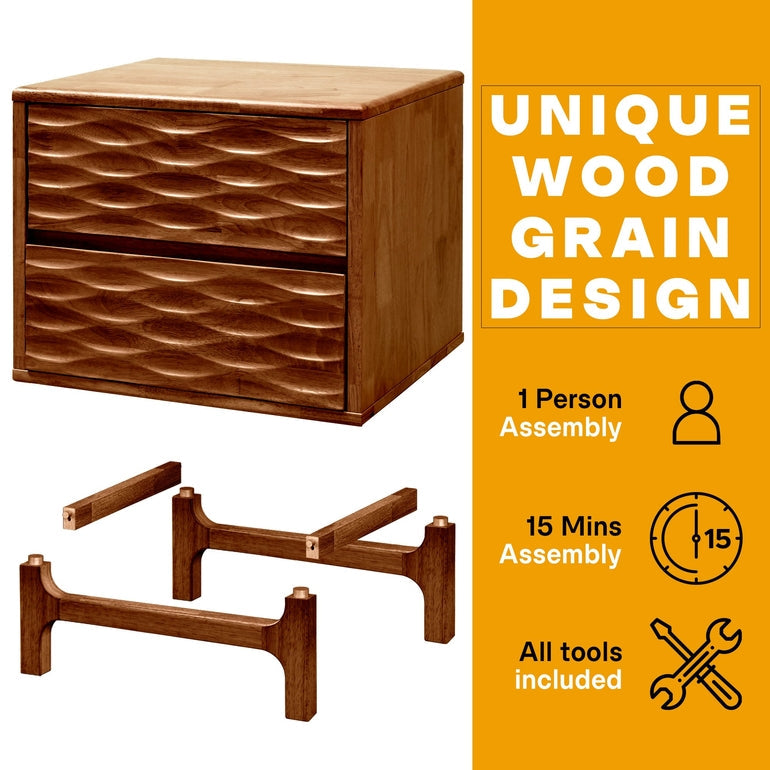 Elara 2 Drawer Nightstand