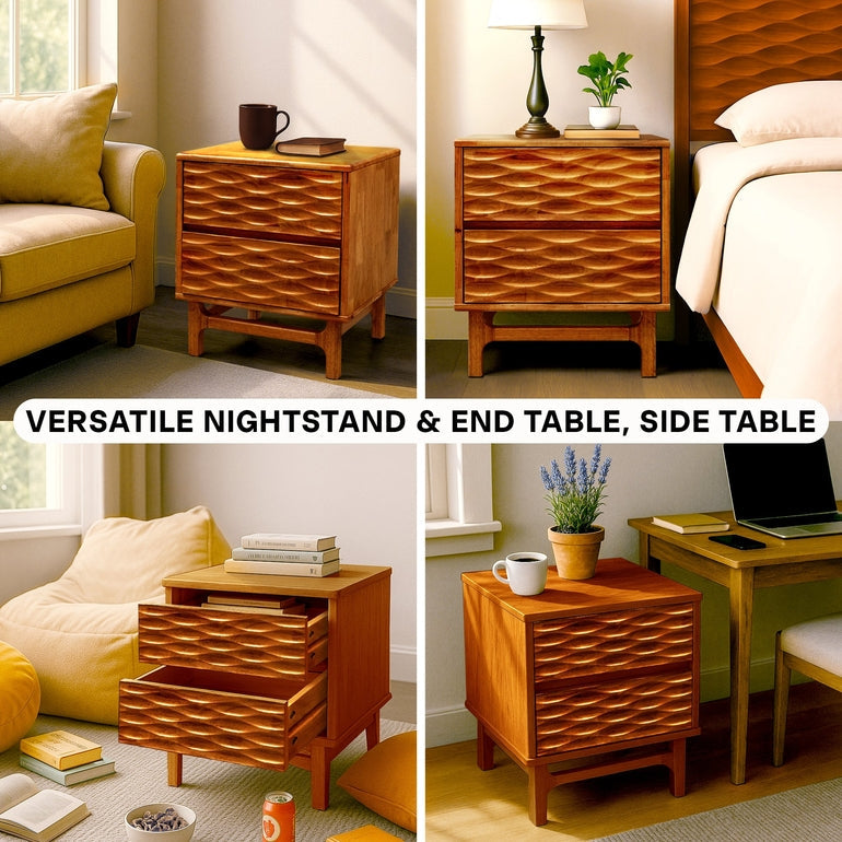 Elara 2 Drawer Nightstand