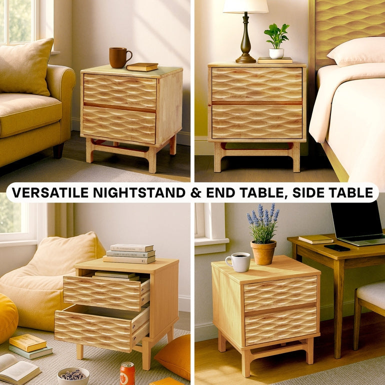 Elara 2 Drawer Nightstand