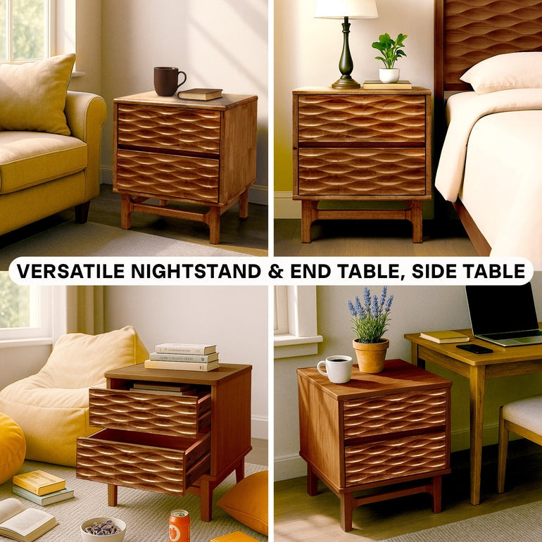 Elara 2 Drawer Nightstand