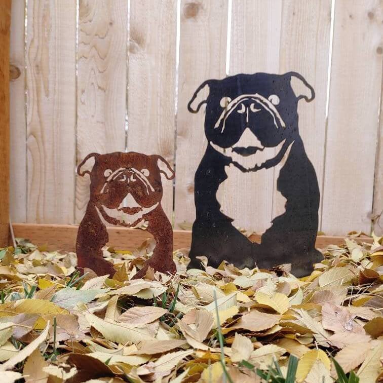 English Bulldog Garden Stake