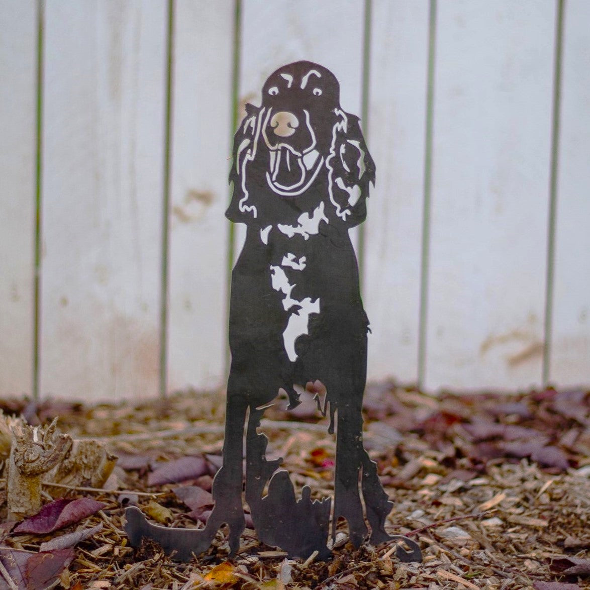 English Setter Garden Stake