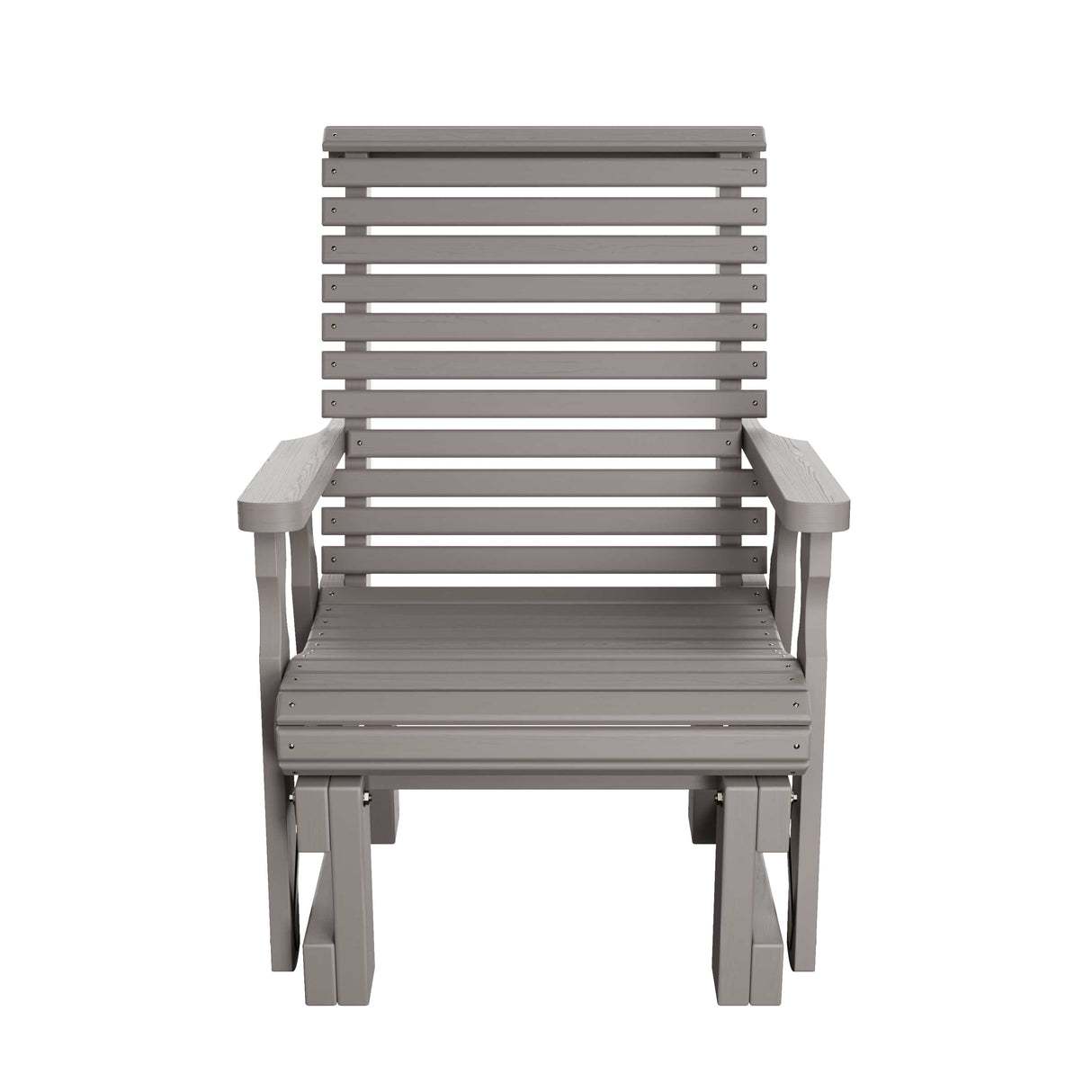 Amish Casual Heavy Duty 600 Lb High Back Roll Back Treated Glider Chair