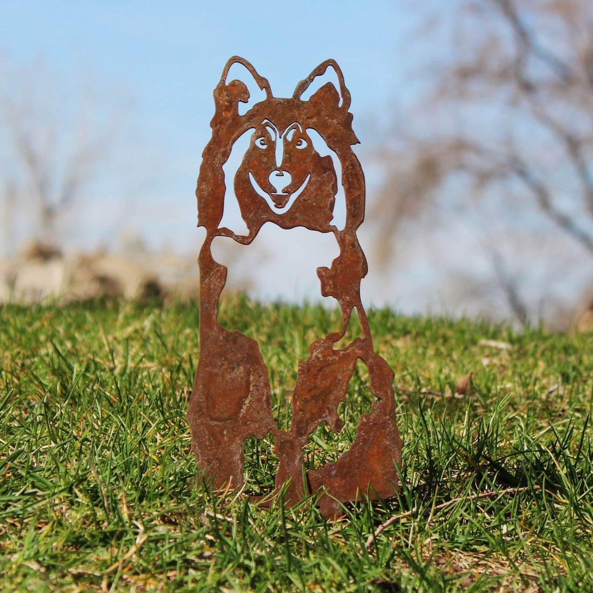 Shetland Sheepdog Garden Stake