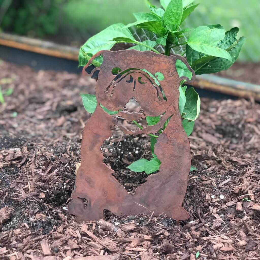 English Bulldog Garden Stake