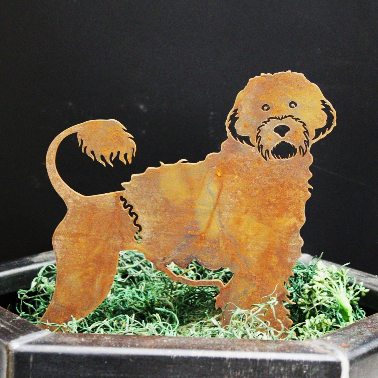 Portuguese Water Dog Garden Stake