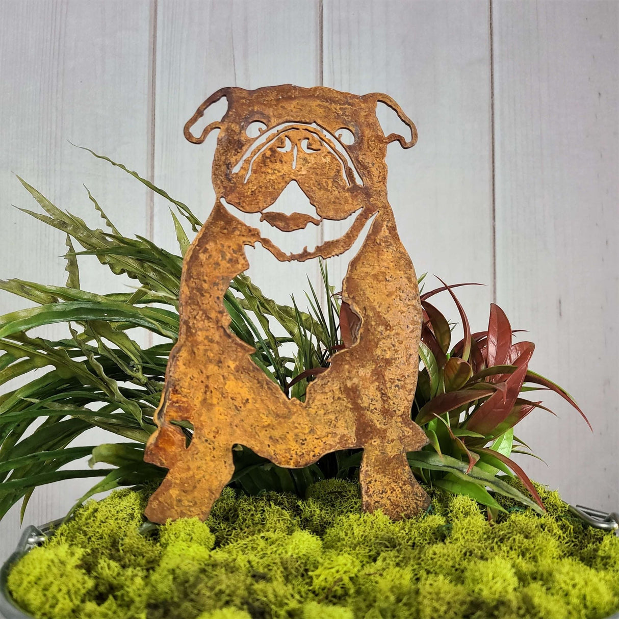 English Bulldog Garden Stake
