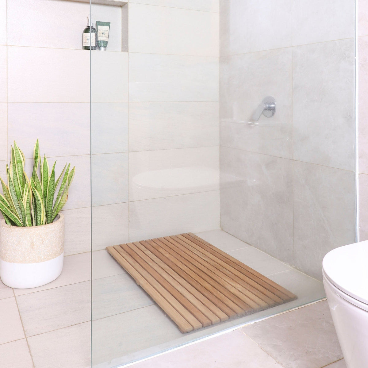 Bel Air Indoor or Outdoor Teak Shower and Bath Mat 31.4″ x 19.6″