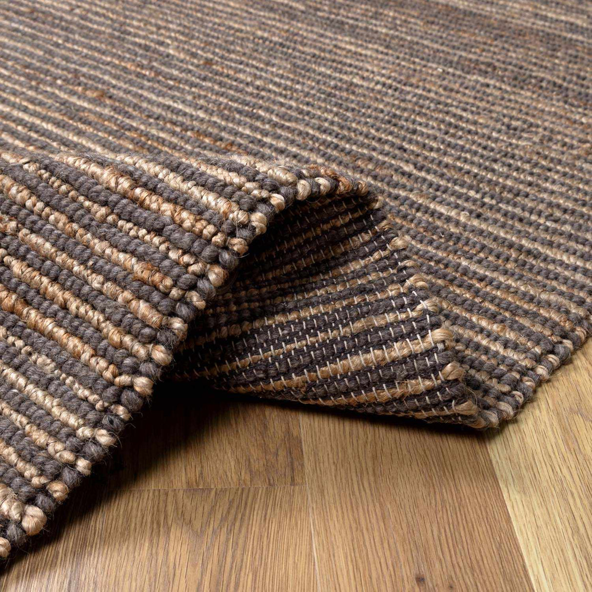 The Merel Hand Woven Rug, Medium Brown