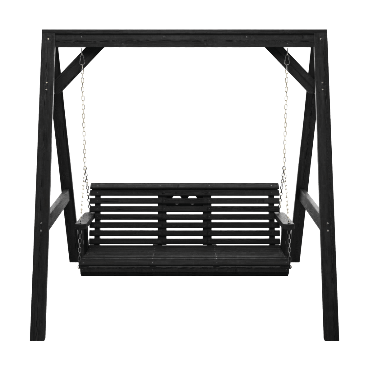 Amish Casual Console Porch Swing with A-Frame Stand