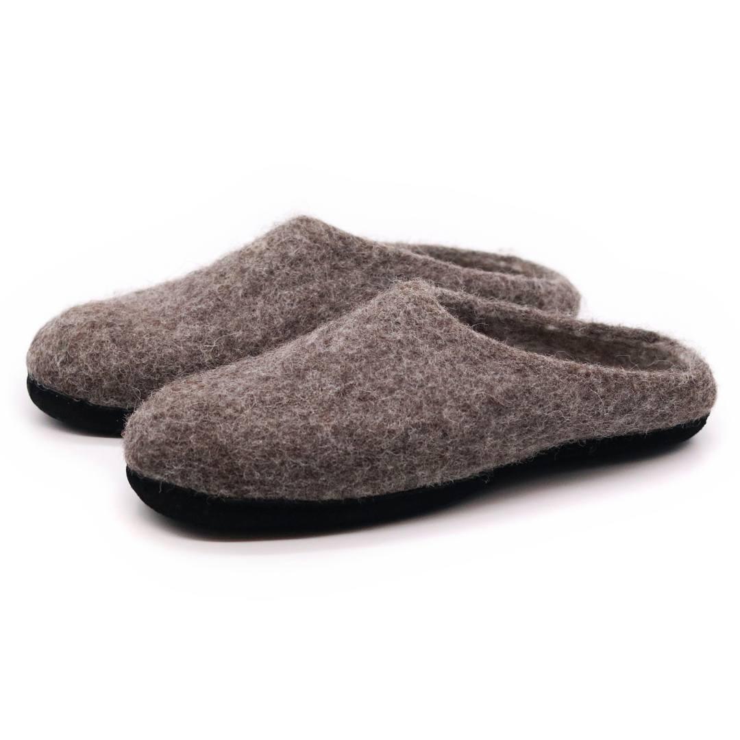 Mens Astoria Noir Wool House Slippers