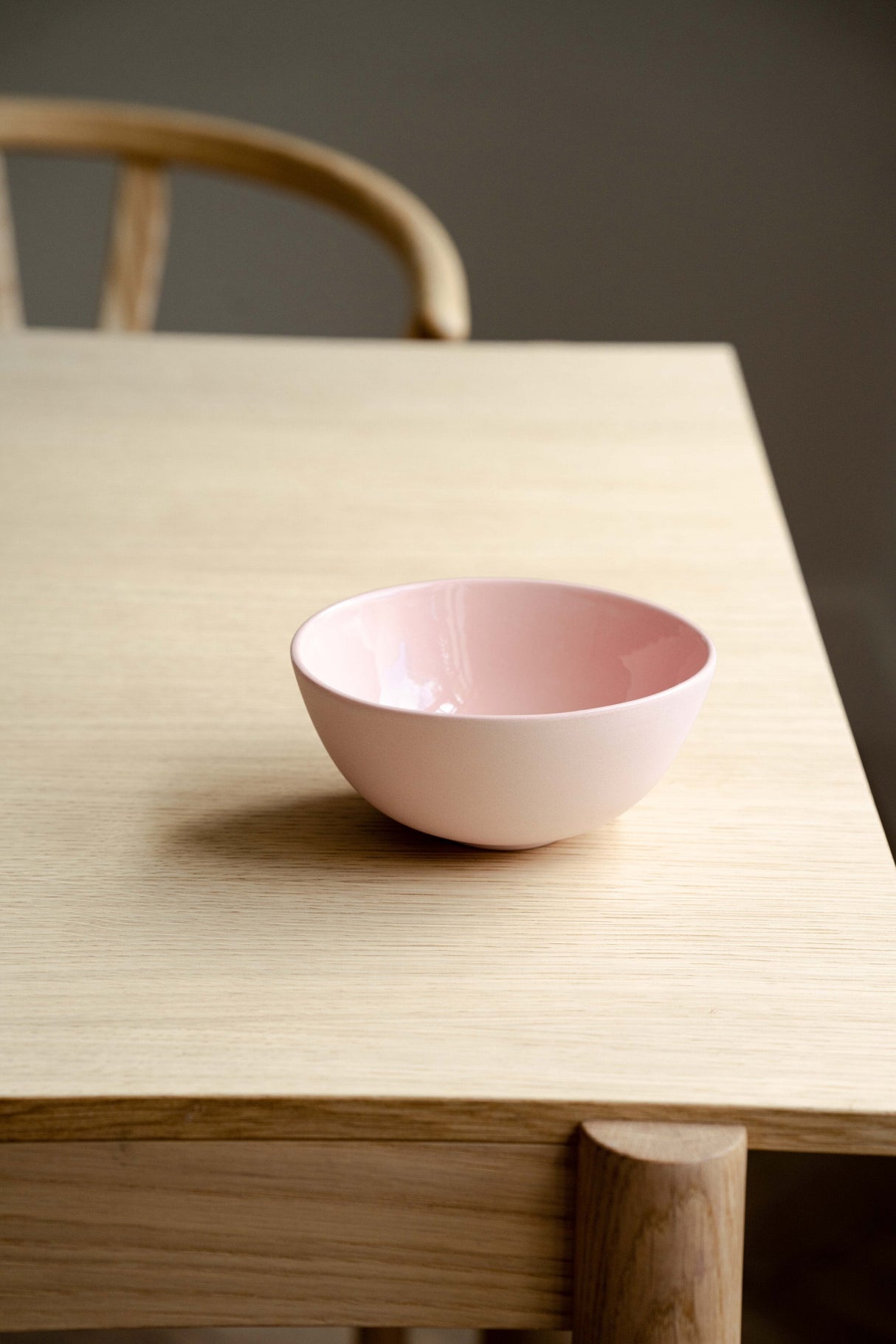 Handmade Porcelain Bowl. Powder Pink
